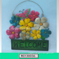 Wrought Iron Floral Garden Sign Decoration Factory Price